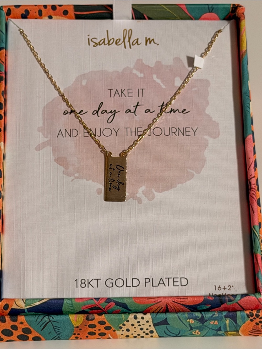 “One Day at a Time” Recovery Necklace NWT
